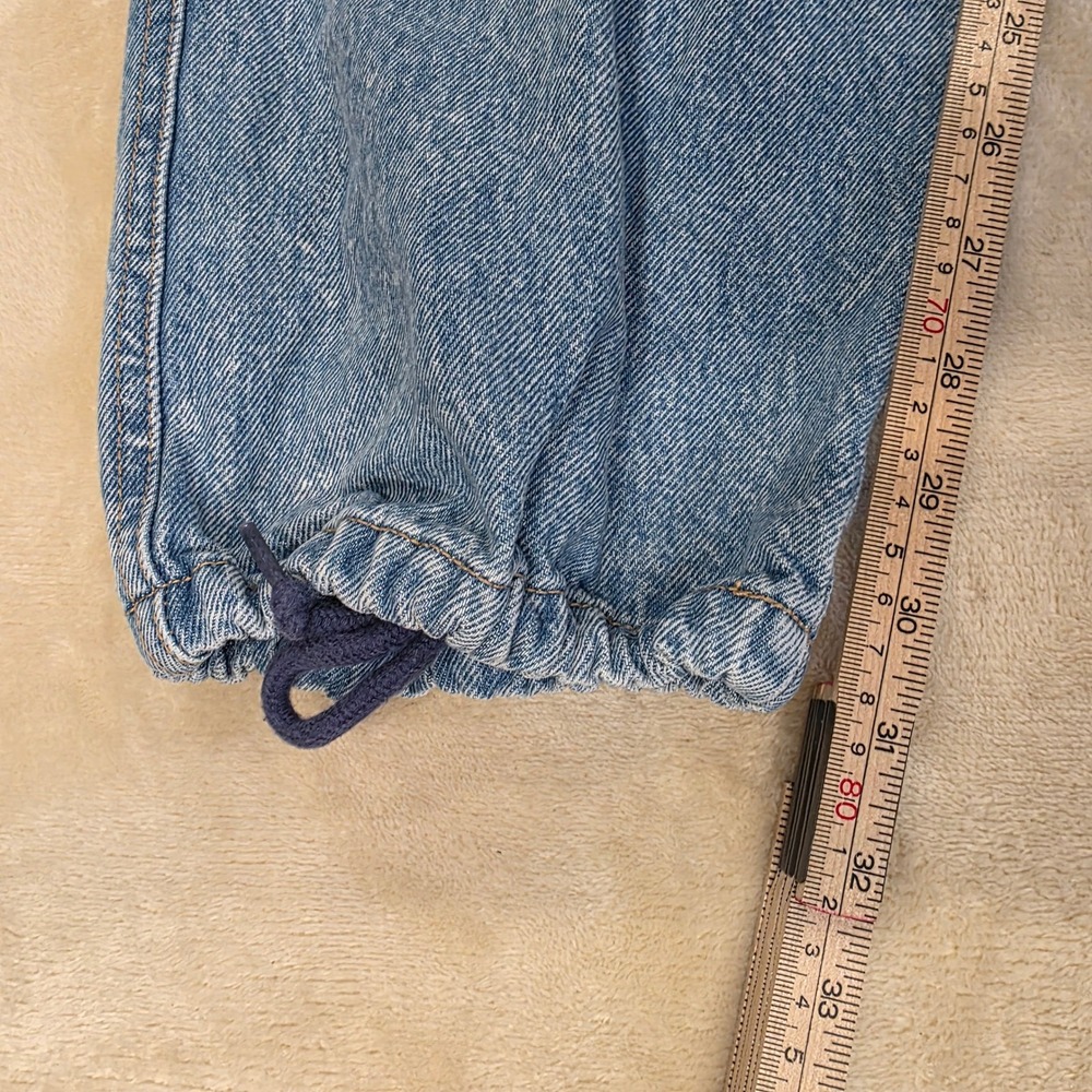 Levi's 94 Baggy Cargo Jeans W27 L32 Blue Denim Utility Distressed Adjustable Hem - Picture 5 of 10